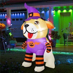 6 FT Halloween Inflatables Dog Outdoor Decorations Blow Up Yard Cute
